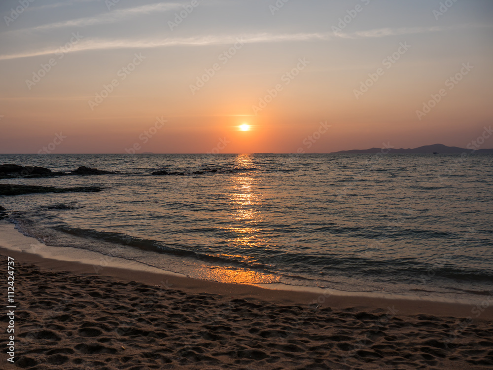 Sunset on beach