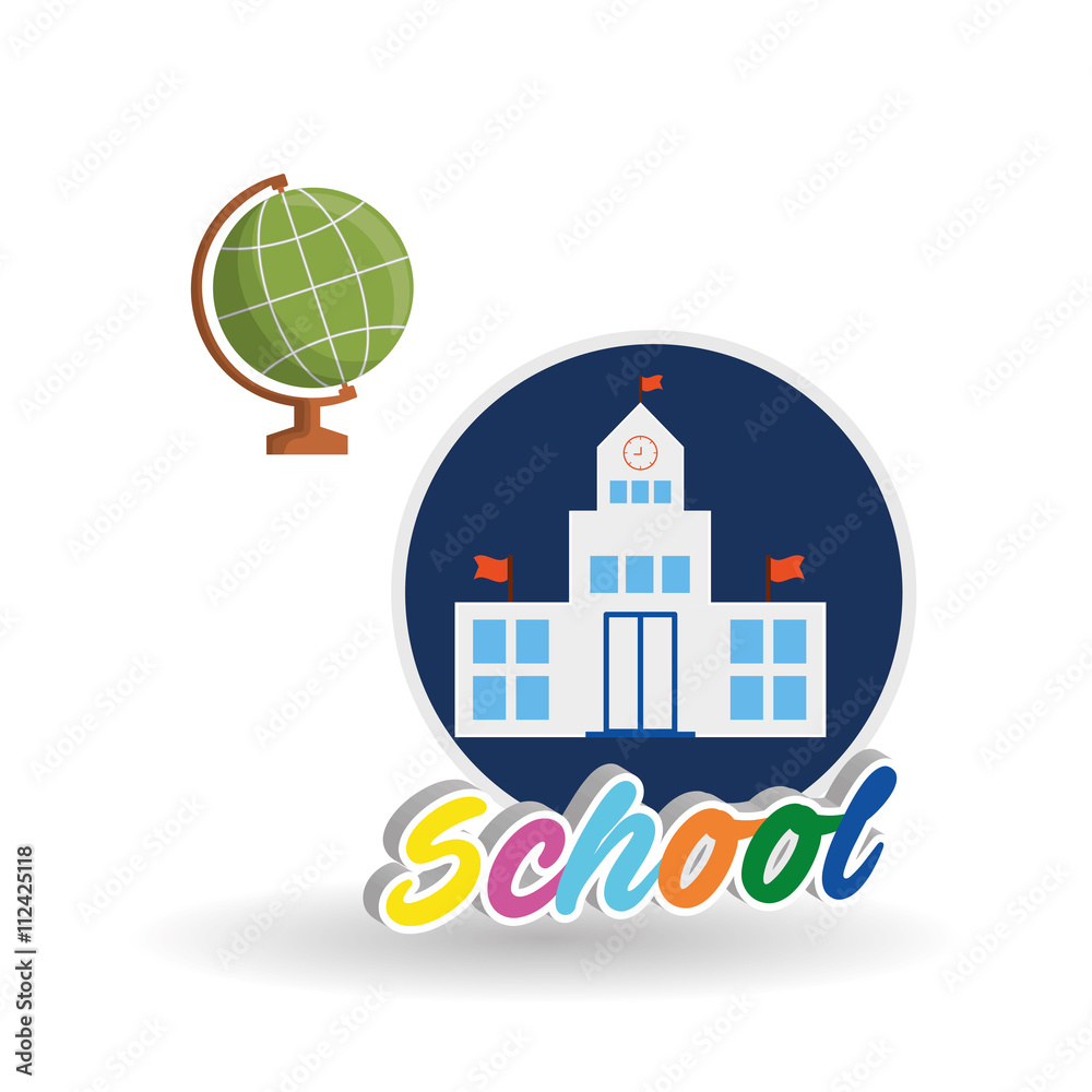 Education design. school icon. isolated illustration , vector