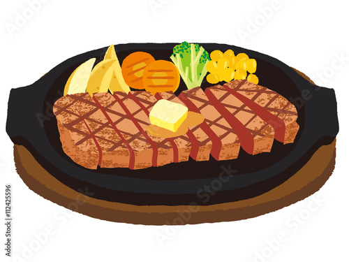 Cut and divided steak