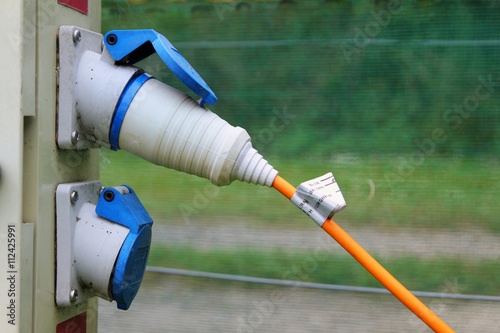 Camp site electricity outlet