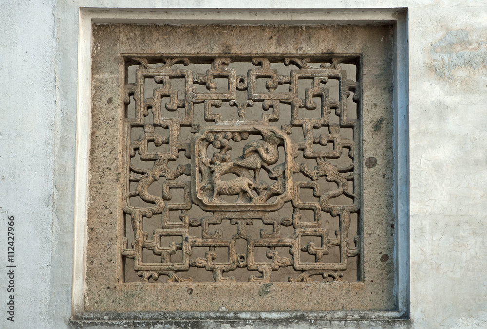 Shanghai, Wuzhen historic scenic town typical window. Shanghai, Wuzhen historic scenic town typical window.