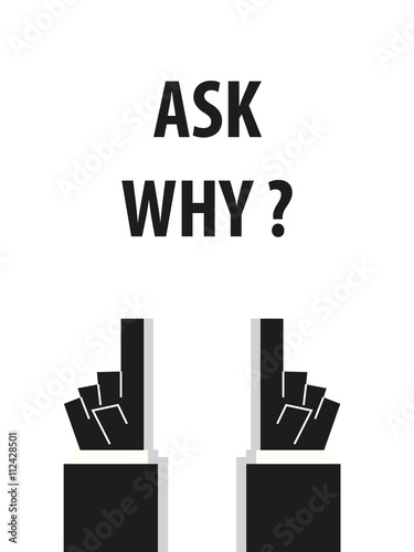 ASK WHY typography vector illustration
