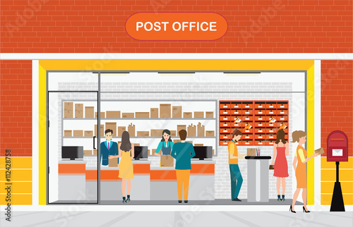 Modern exterior and interior of post office Building2