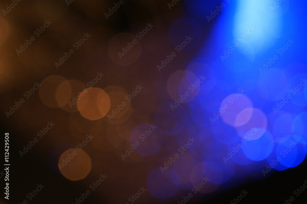 Fototapeta premium Dark colorful bokeh with blue light for nightlife concept
