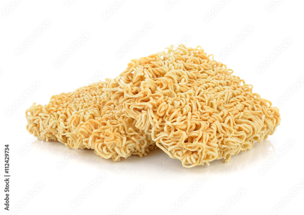 Instant noodles isolated on white background