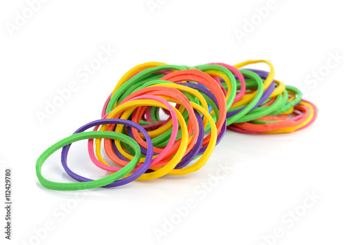 Wallpaper Mural colorful rubber bands isolated on white. Torontodigital.ca