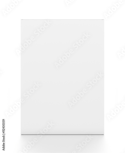 Wallpaper Mural White vertical rectangle blank box from front angle. 3D illustration isolated on white background. Torontodigital.ca