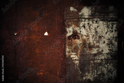 Rusty grunge metal texture with filters and effects photo set.