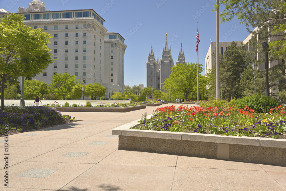 Naklejka premium Temple square Salt Lake city Utah.