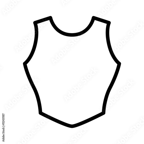 Body vest breastplate armor line art icon for games and websites photo