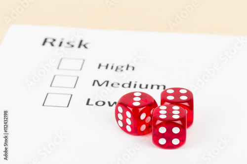 Dice and risk assessment check box