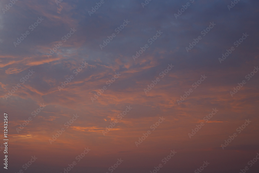 Clouds and sky at sunset