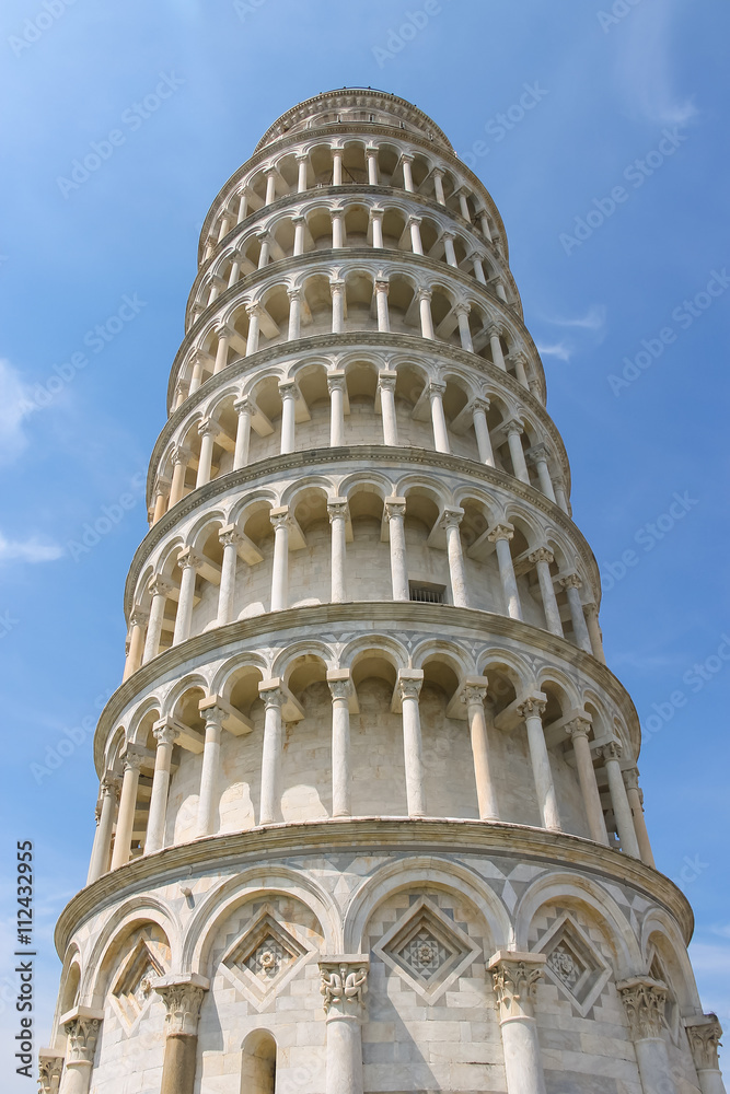 Bell tower of the Cathedral (Leaning Tower of Pisa). Italy