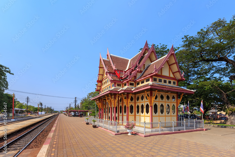 Royal pavilion at hua hin railway station, Prachuap Khiri Khan, Royal pavilion at hua hin railway station, Prachuap Khiri Khan,