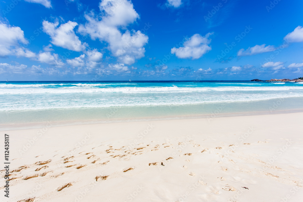 Fototapeta premium plage de Grand Anse, la Digue, Seychelles 