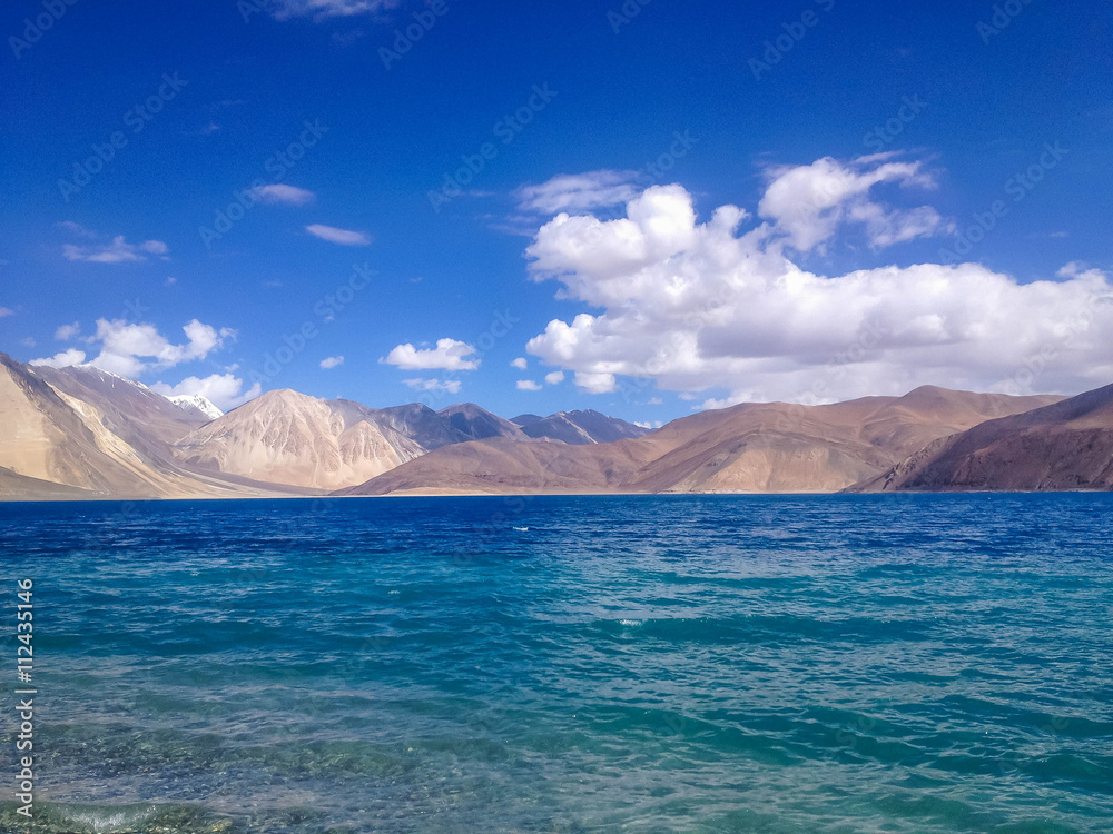 Pangong Lake in Leh, Ladakh Region, India. Pangong Lake in Leh, Ladakh Region, India.