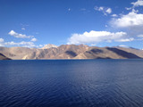 Mountain range view at Pangong Lake, Leh, Ladakh, India