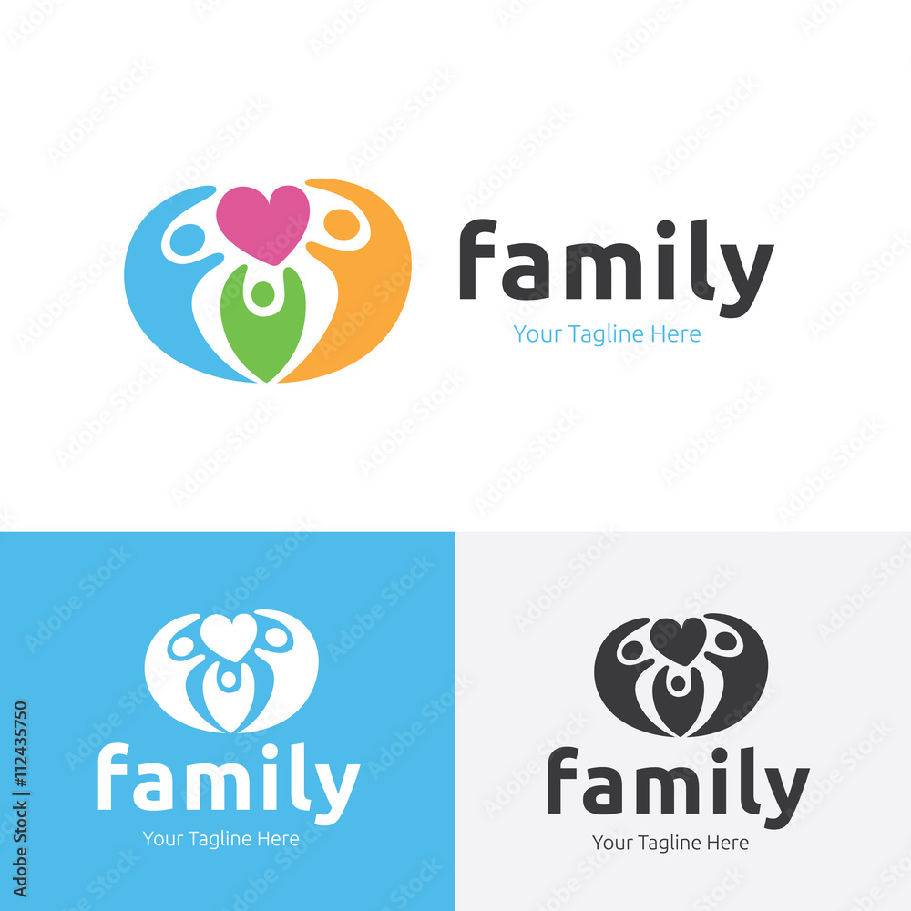 Family logo, kids logo,people logo,play and love logo concept,creative idea logo,vector logo template. Family logo, kids logo,people logo,play and love logo concept,creative idea logo,vector logo template.