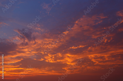 Clouds and sky at sunset