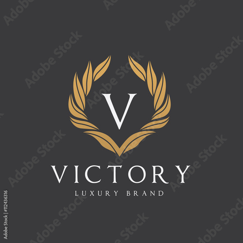 Victory Logo template. hotel logo. Luxury brand identity