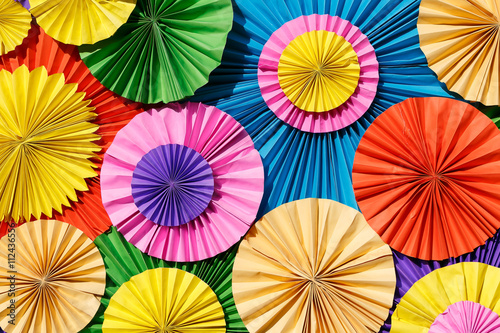 Background colorful paper folded