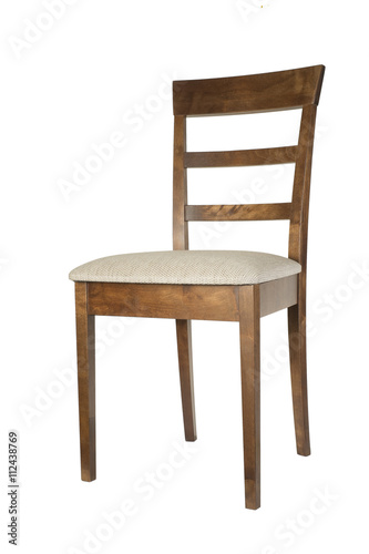 Wooden kitchen chair with fabric