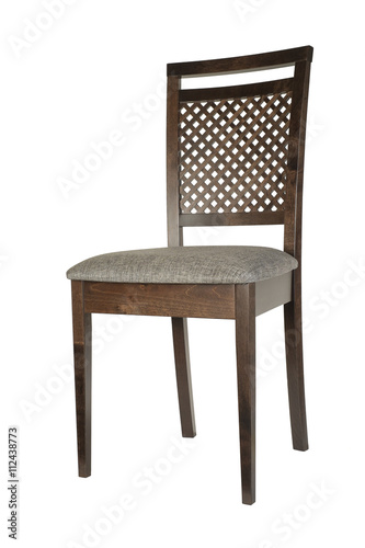 Wooden kitchen chair with fabric
