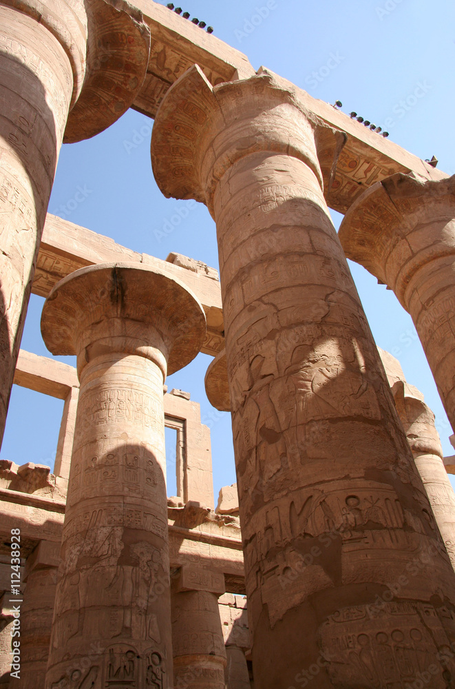 Columns of Karnak Temple at Luxor, Egypt