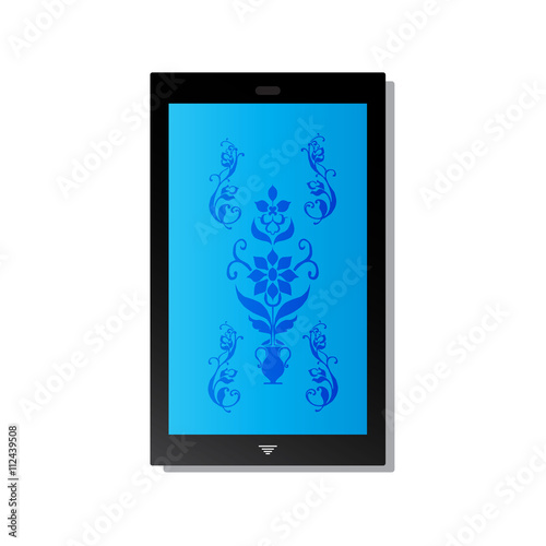 phone icon blue screen tablet