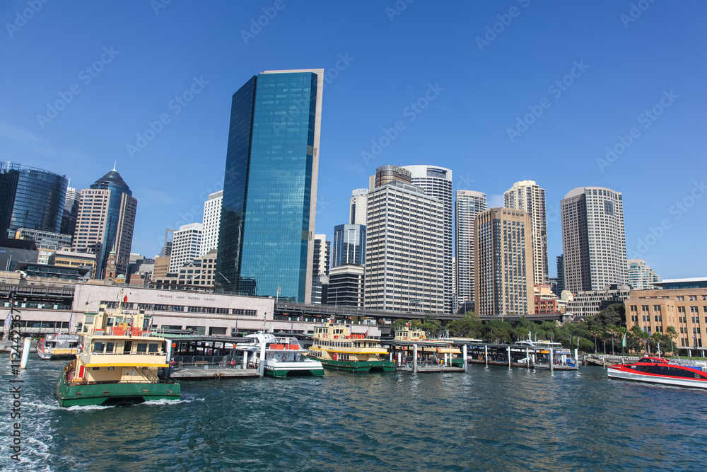 Circular Quay - Sydney Australia. Ferrys from circular quay travel to areas around Sydney Harbour including Toranga Zone, Manly and Paramatta