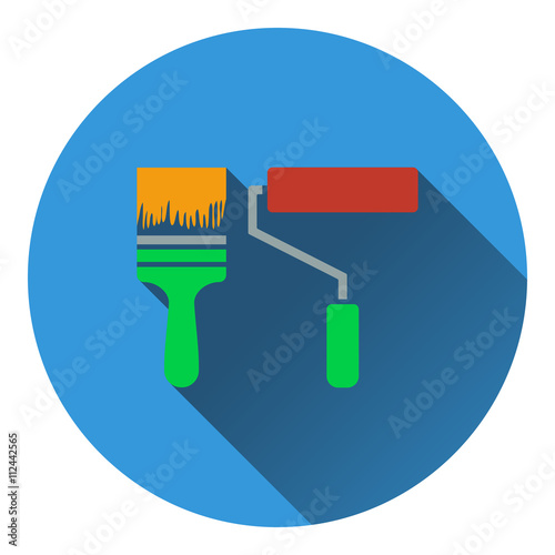 Icon of construction paint brushes