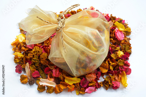 a potpourri sachet isolated on a white background
