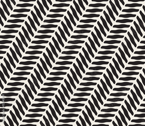 Vector Seamless Black and White Geometric Diagonal Lines Pattern