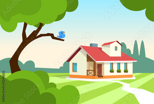 Big Modern House Residence Estate With Garden