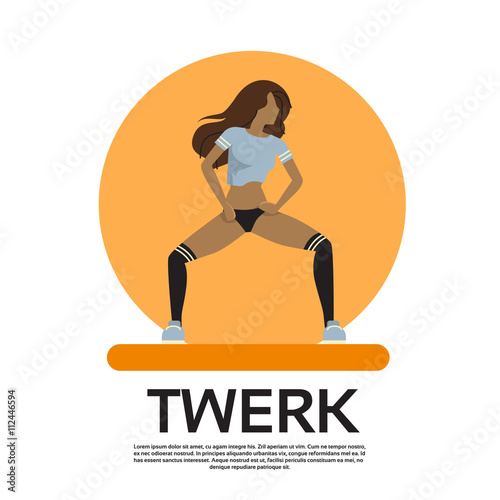 Twerk Booty Dancer Modern African American Girl Performer Dance Copy Space