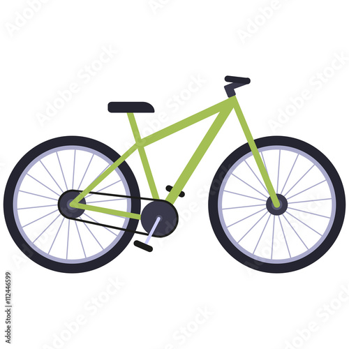 Bicycle isolated on a white background. Vector.