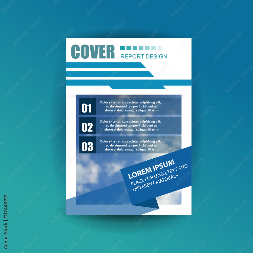 A4 cover annual flyer report business vector