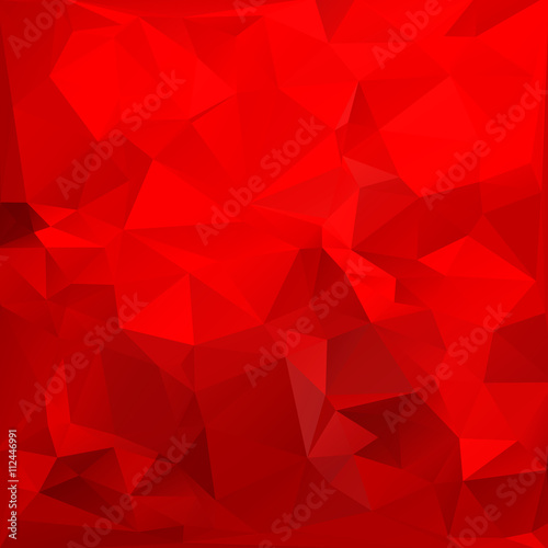 Red triangle pattern background. Colorful bright triangle polygon background or vector frame. Abstract Geometrical Backdrop. Geometric design for business presentations or web template.