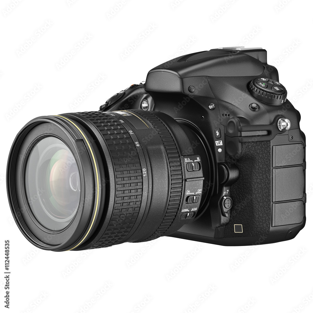 Digital SLR photo camera professional. 3D graphic