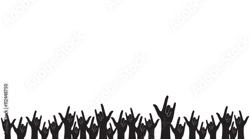 all hands up love sign reflect and background vector