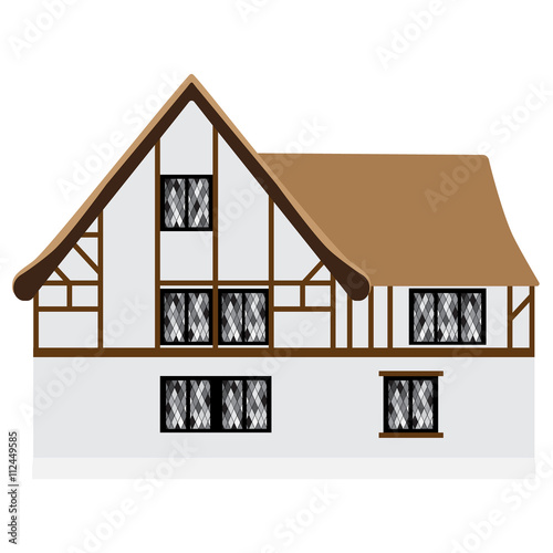 Medieval house vector