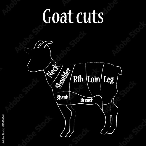 Goat cuts vector