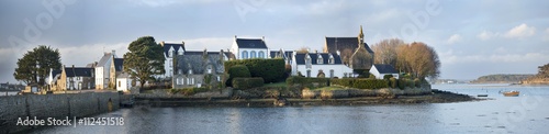 Fotografia Typical brittany village on an island, Brittany, France