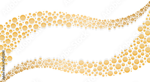 Beer bubbles background vector