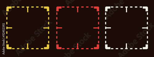 target are being watched , CCTV , Close Circuit Television watched sign vector