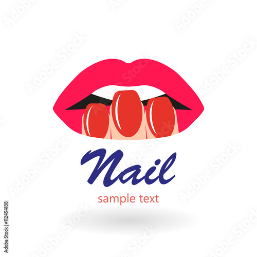 Woman's lips and nails