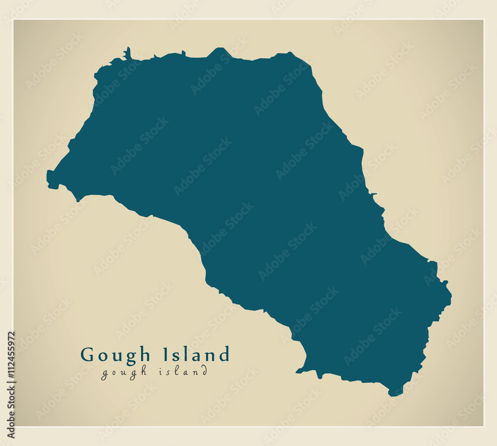 Modern Map - Gough Island GB Oversea Territory
