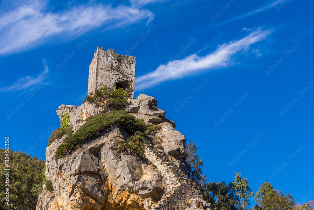 Turmruine Torre de la Pena bei Tarifa an der Atlantikküste in Andalusien
