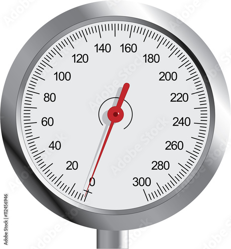 Metal Gauge with Needle and Scale