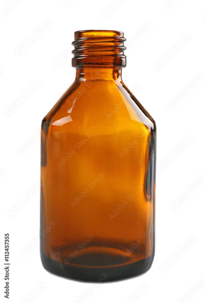Glass medicine bottle isolated on white Glass medicine bottle isolated on white